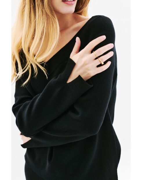 Pull en lin mélangé Mauricia noire