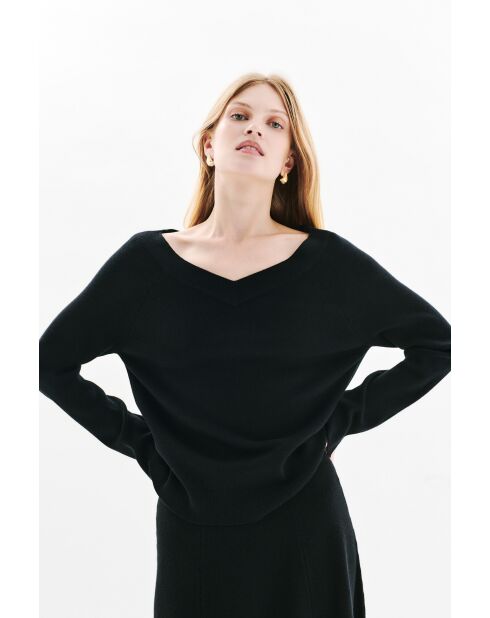 Pull en lin mélangé Mauricia noire