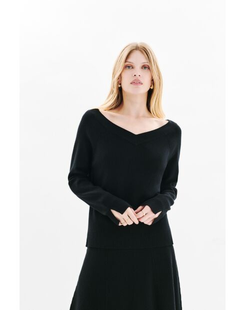 Pull en lin mélangé Mauricia noire