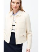 Minata ecrufarbene Wolljacke