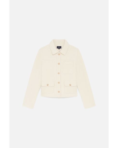 Minata ecrufarbene Wolljacke