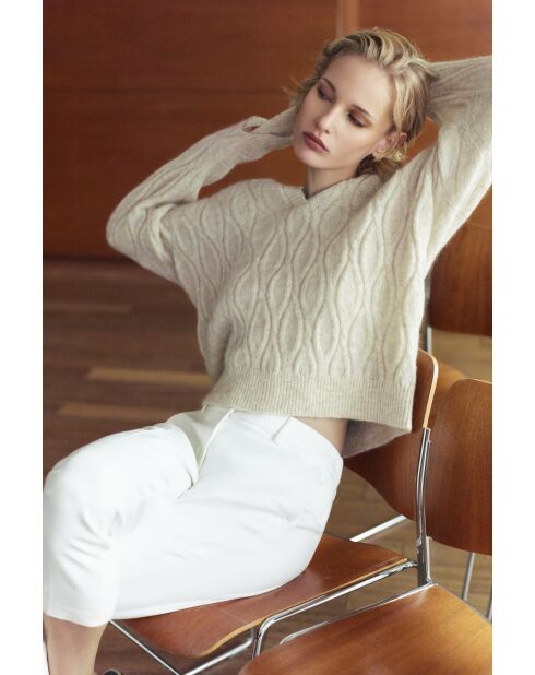 Pull Savanna gris clair