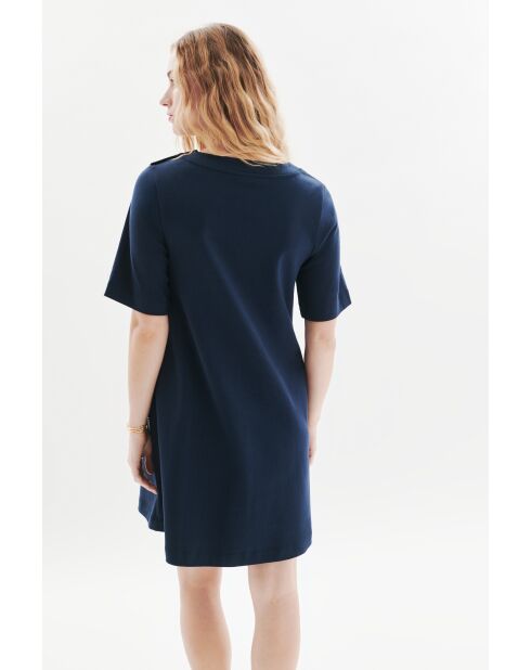 Robe en coton Marie bleu marine