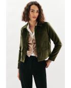 Minata khakigrüne Baumwolljacke