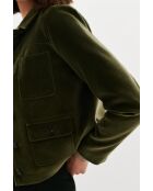 Minata khakigrüne Baumwolljacke