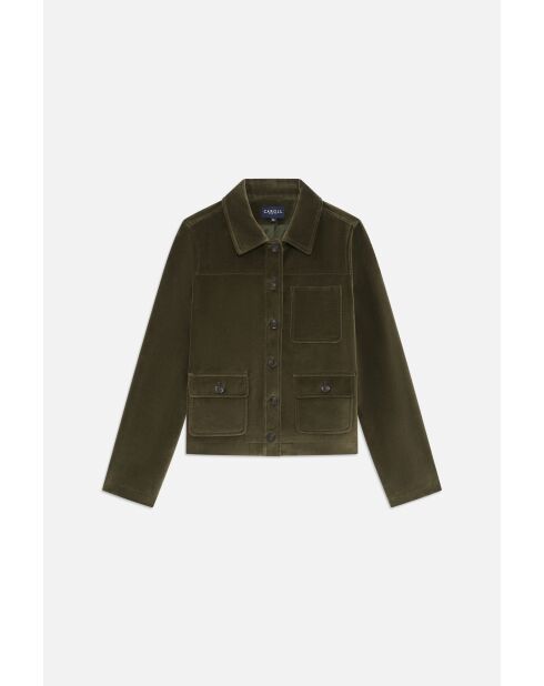 Minata khakigrüne Baumwolljacke