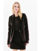 Blazer Aurora in cotone color cioccolato