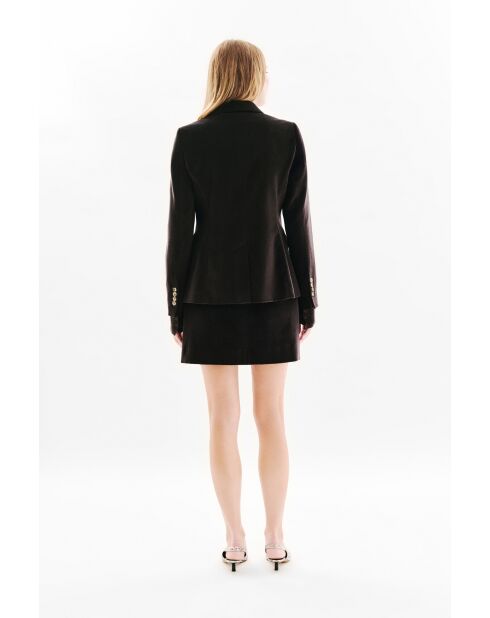 Blazer Aurora in cotone color cioccolato