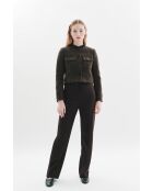 Giacca Valmont in lana con plaid color cioccolato