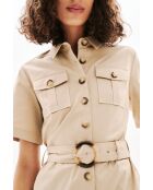 Robe en coton Sonia taupe