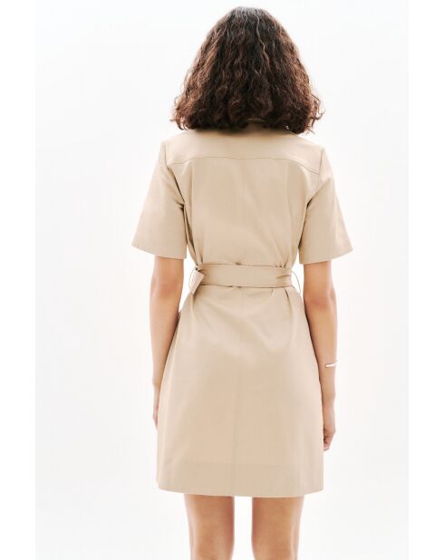 Robe en coton Sonia taupe