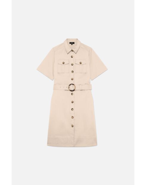 Robe en coton Sonia taupe