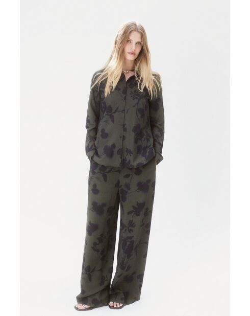 Chemise en coton Jessica vert kaki