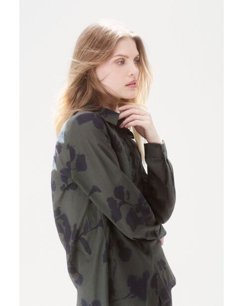 Chemise en coton Jessica vert kaki