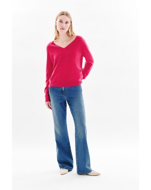 Pull Marianne rose framboise