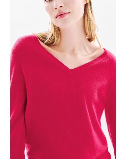 Pull Marianne rose framboise
