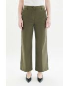 Pantalon en coton Paolo vert kaki