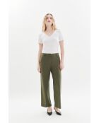 Pantalon en coton Paolo vert kaki