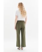Pantalon en coton Paolo vert kaki