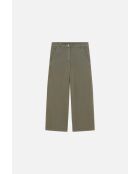 Pantalon en coton Paolo vert kaki