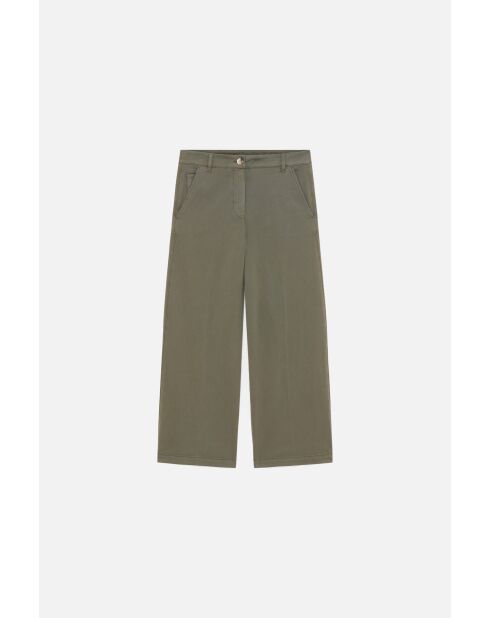 Pantalon en coton Paolo vert kaki