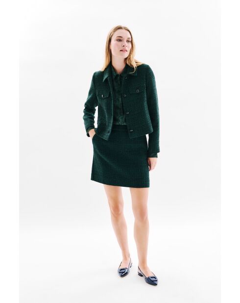Dunkelgrüne Baumwolljacke Volaje
