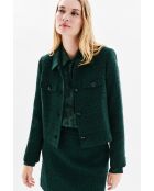 Dunkelgrüne Baumwolljacke Volaje