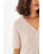 Pull en lin mélangé Milly sable