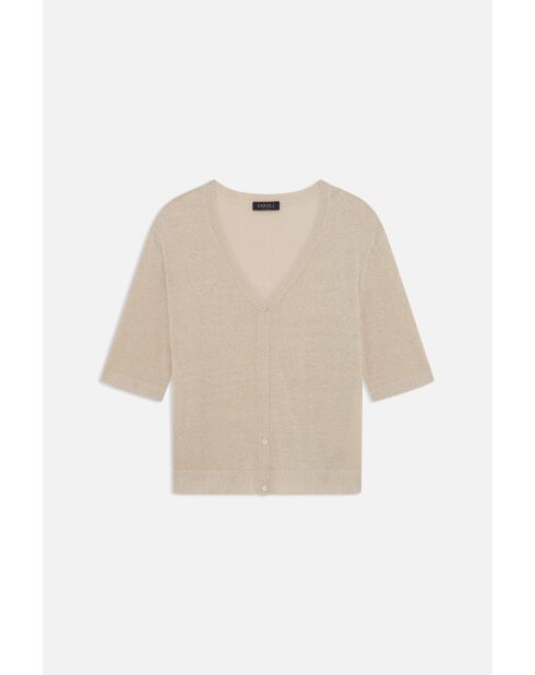 Pull en lin mélangé Milly sable