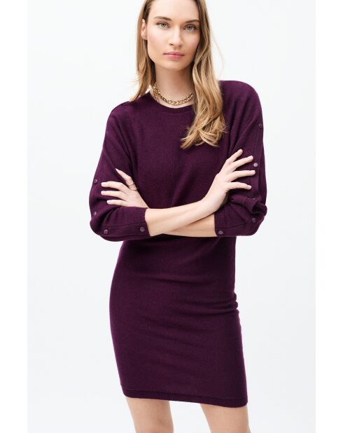Burgunderfarbenes Wollkleid Marion