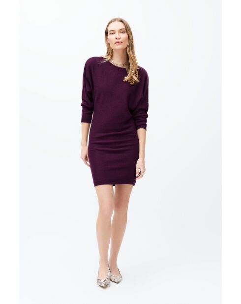 Burgunderfarbenes Wollkleid Marion