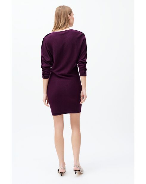 Burgunderfarbenes Wollkleid Marion