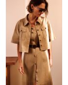 Robe en coton Ravy taupe