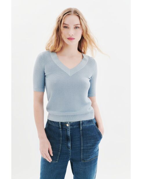 Pull en coton Levi bleu ciel