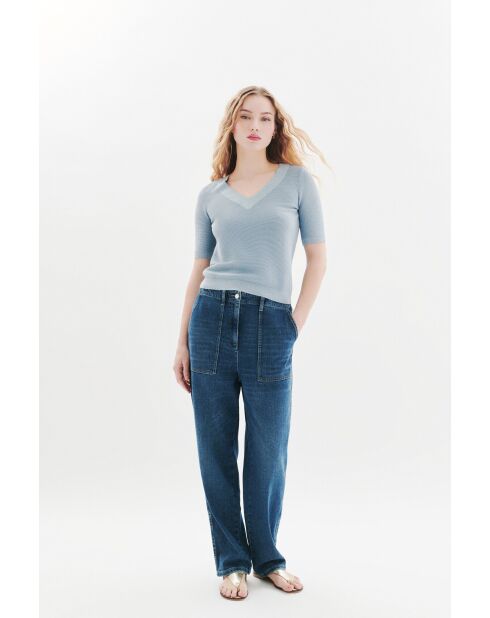 Pull en coton Levi bleu ciel