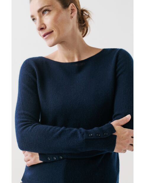 Pull Zoan bleu marine cachemire