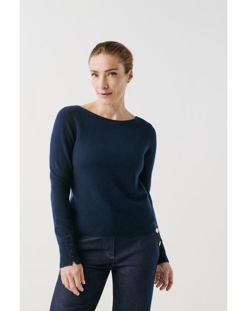 Pull Zoan bleu marine cachemire
