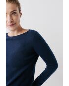 Pull Zoan bleu marine cachemire