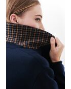Manteau en laine Brillant bleu marine