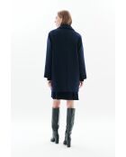 Manteau en laine Brillant bleu marine