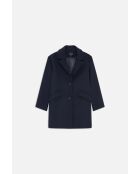 Manteau en laine Brillant bleu marine