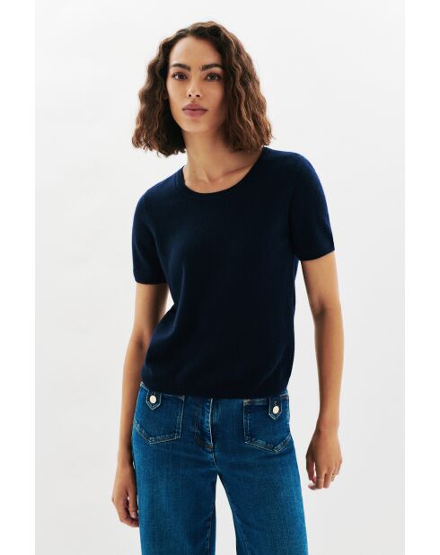 Pull Caro bleu marine
