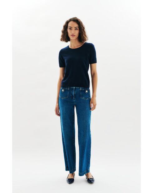 Pull Caro bleu marine