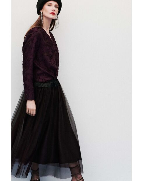Zwarte petticoat-rok