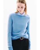Pull Zoan Lurex bleu cachemire