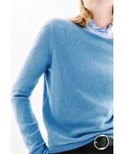 Pull Zoan Lurex bleu cachemire