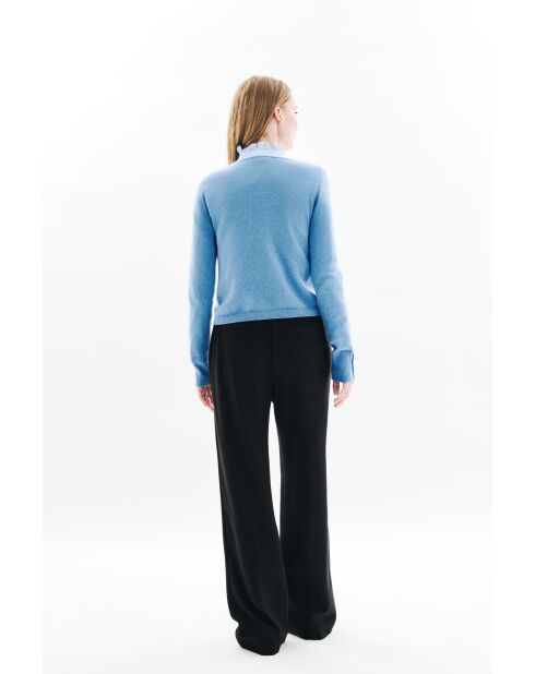 Pull Zoan Lurex bleu cachemire