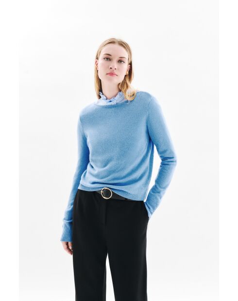 Pull Zoan Lurex bleu cachemire