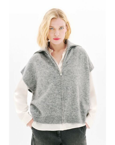 Gilet Mitch gris clair
