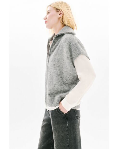 Gilet Mitch gris clair